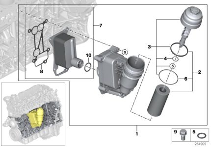 Bmw E92/E93/F10/F01/E70/E71/N57 Motor Yağ Soğutucu