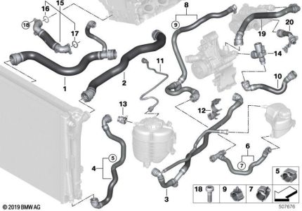 Bmw G20/G22/G23/G26/B48 Radyatör Üst Hortumu
